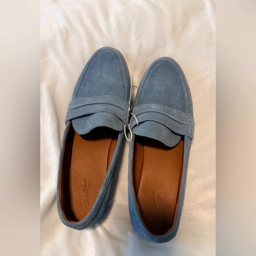 Universal threads Women’s Suede Penny Loafers in Light Blue